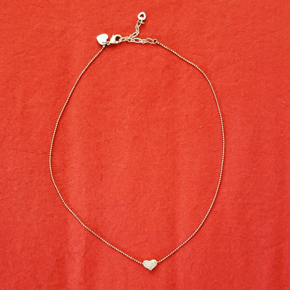 American Eagle Outfitters Silver Heart Necklace - Picture 1 of 2